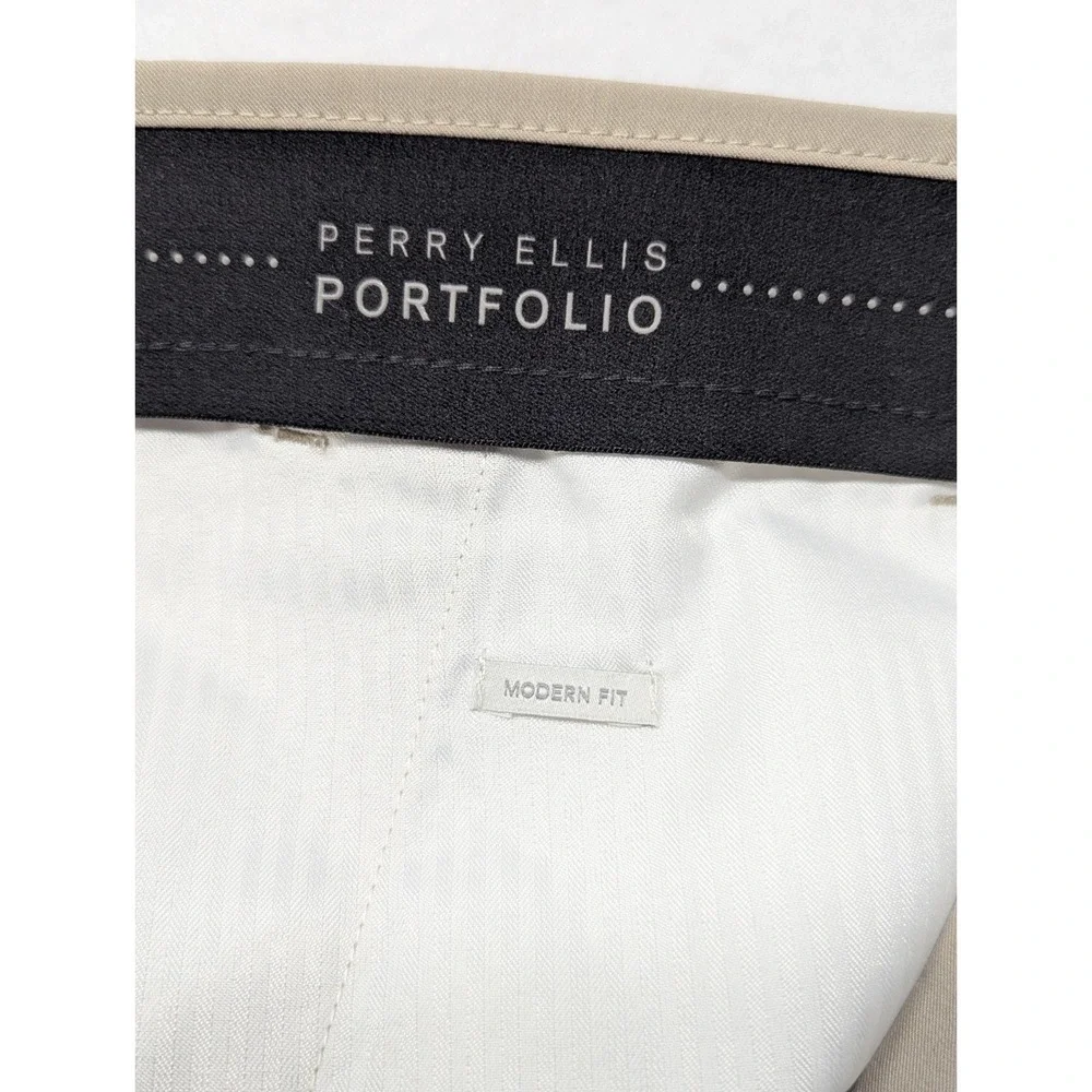 Perry Ellis Portfolio Folio-Flex Pants 36 X 32 Antelope - Modern Fit